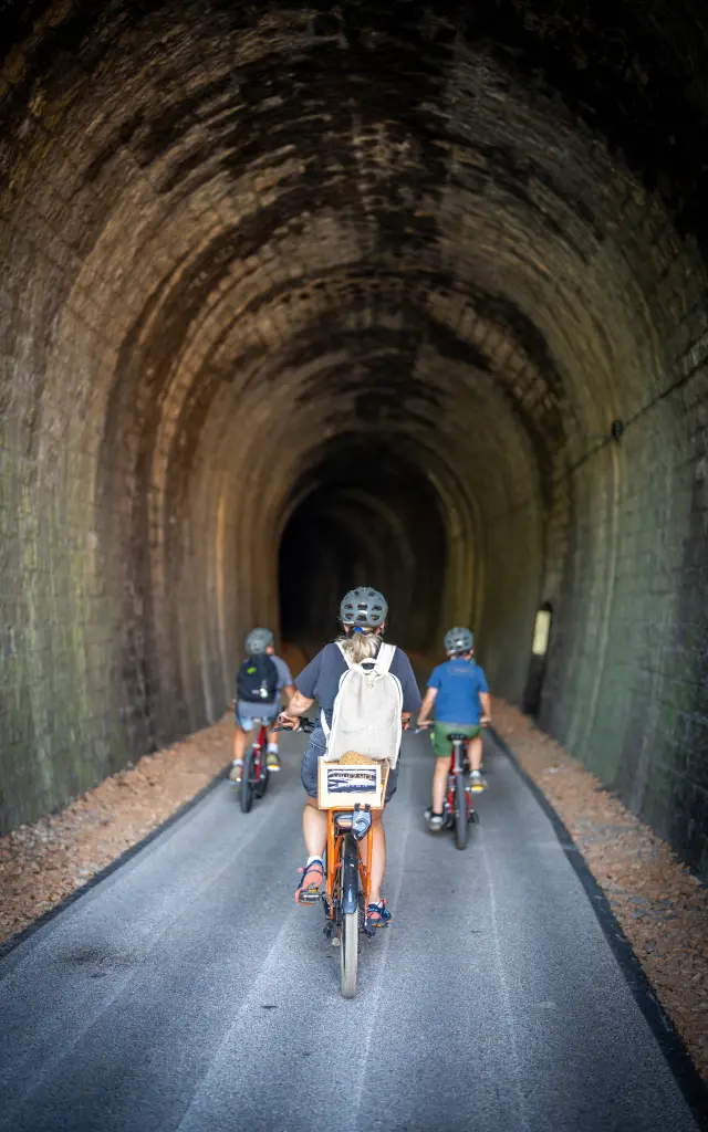 Le tunnel de Montbrun sur la voie verte Cajarc Larroque-Toirac