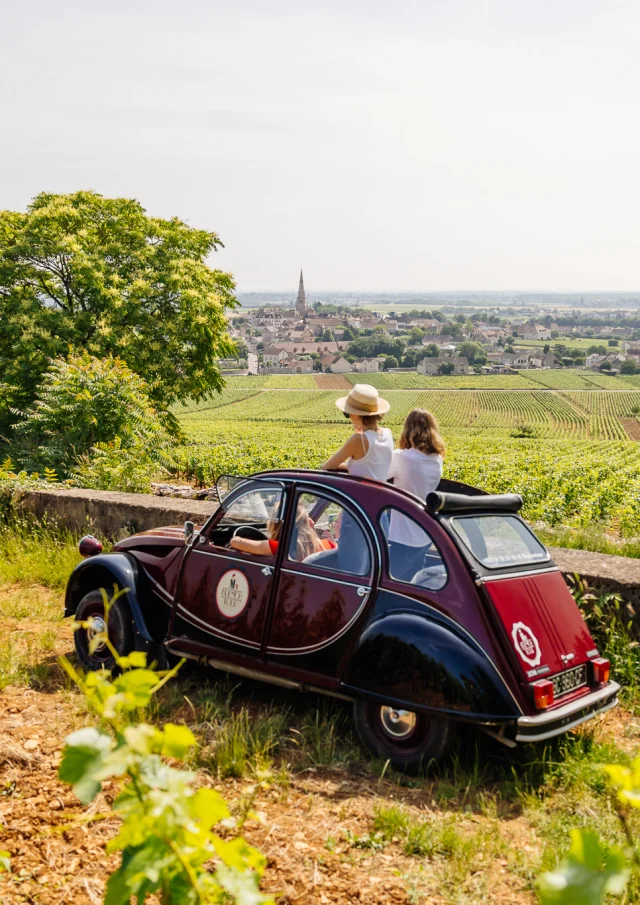 2CV Excursion on the Burgundy Grands Crus Route. French Tour