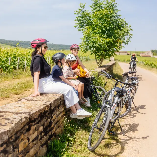 Vélo sur la Voie des Vignes en Côte-d'Or