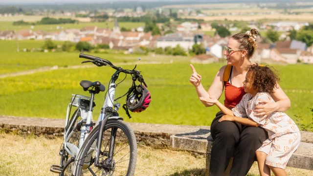 Vélo sur la Voie des Vignes en Côte-d'Or
