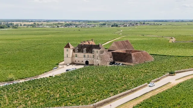 Vue aérienne Château du Clos de Vougeot