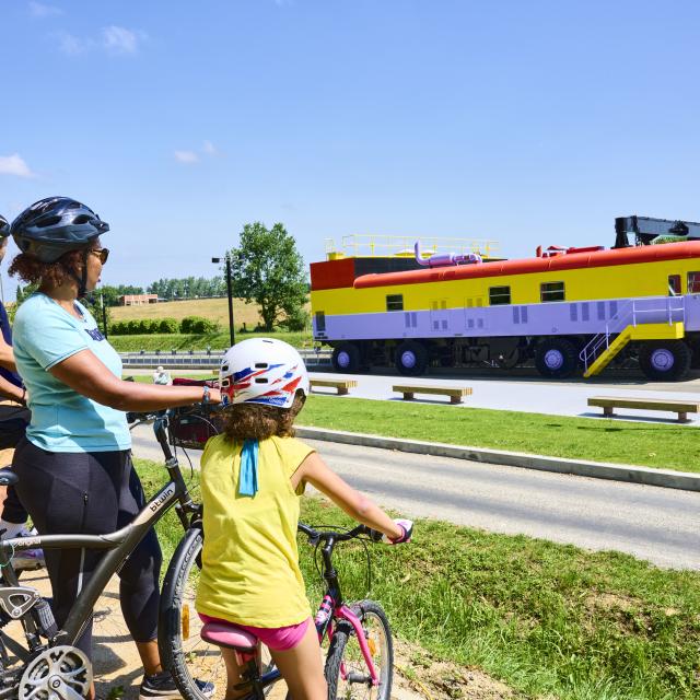 Fahrradtour um den Wasserhang von Montech entlang des Seitenkanals der Garonne.