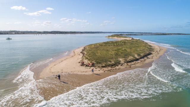 Le Bout du Monde und der Havre de la Vanlée aus der Luft gesehen
