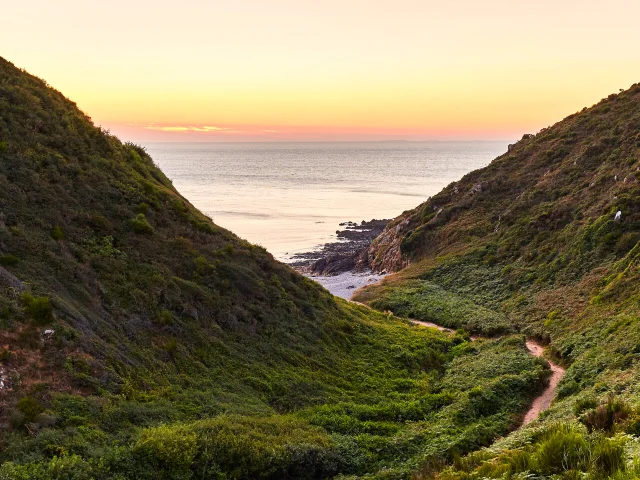 The Lude valley at sunset