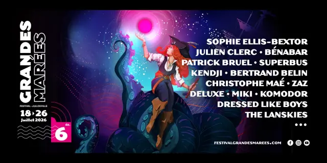 Affiche Festival Grandes Marées 2026 - annonce du 6 mars