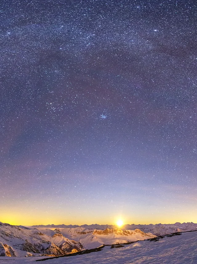 Coucher De Lune A L Observatoire De Saint Veran