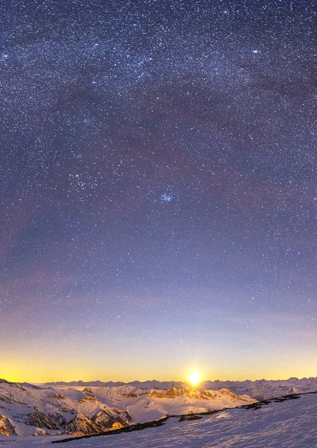Coucher De Lune A L Observatoire De Saint Veran