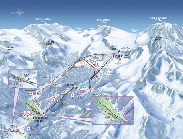 Plan de pistes Ceillac