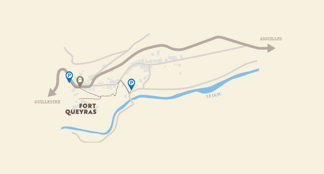 Plan parking Fort-Queyras