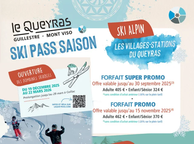 Forfait Ski Saison Queyras 2025 2026 2