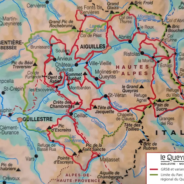 Carte Tour Du Queyras