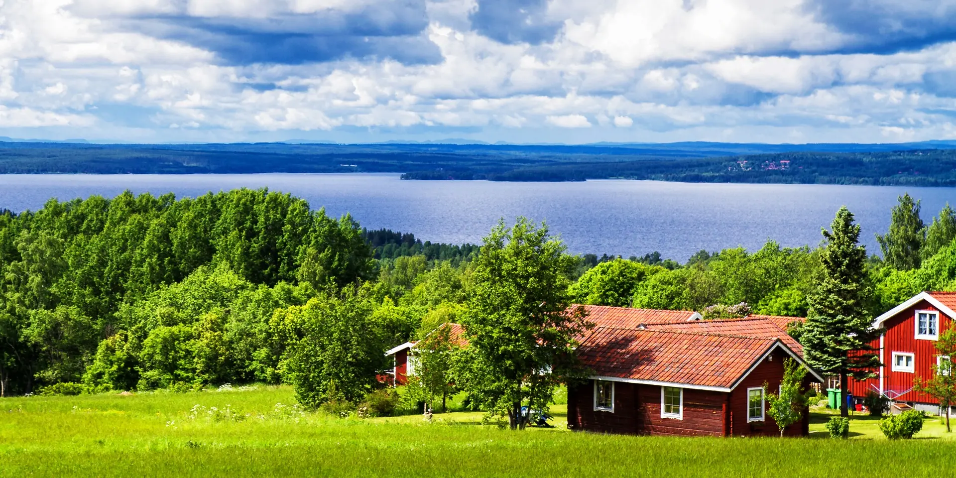 Typical wooden cottage in the countryside, Sweden