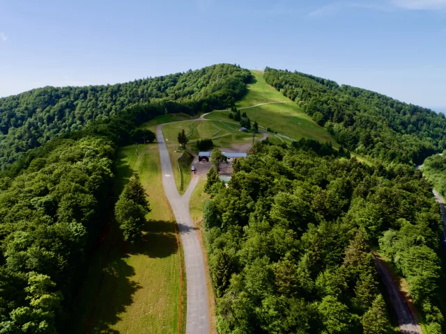 Vue aérienne de La Planche des Belles Filles - Vosges du Sud