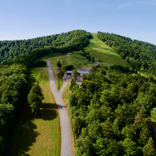 Vue aérienne de La Planche des Belles Filles - Vosges du Sud