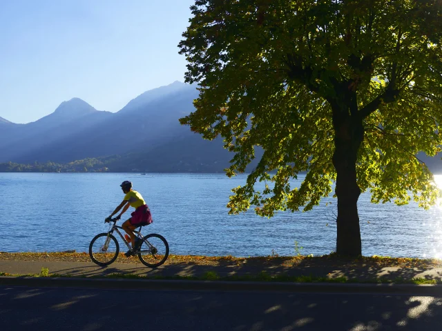 Annecy vélo piste cyclable à Angon