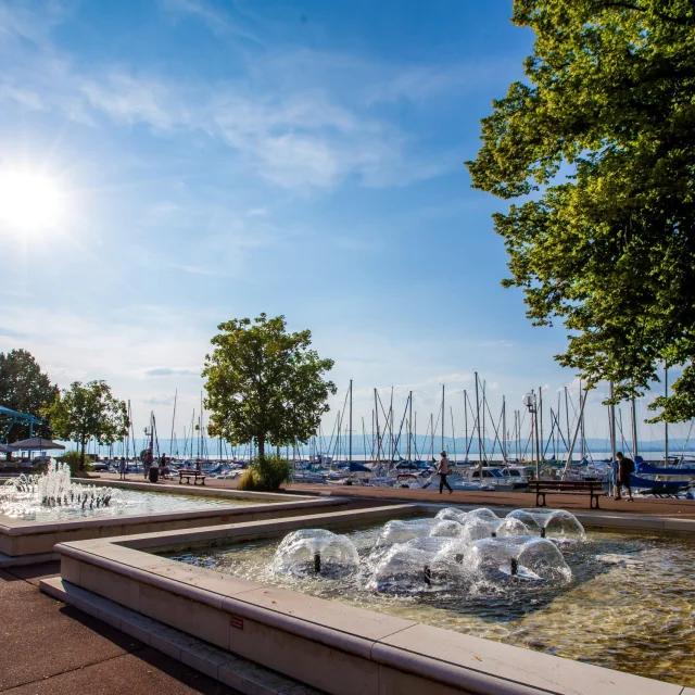 Fontaines du port des mouettes Evian