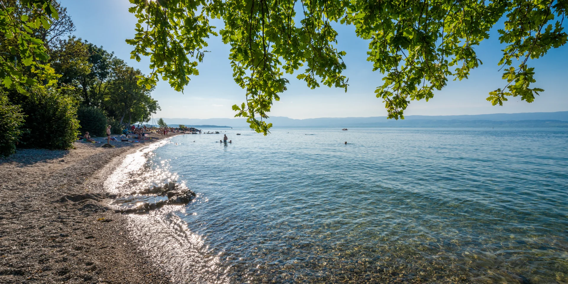 Plage Chantrell sur le lac Léman