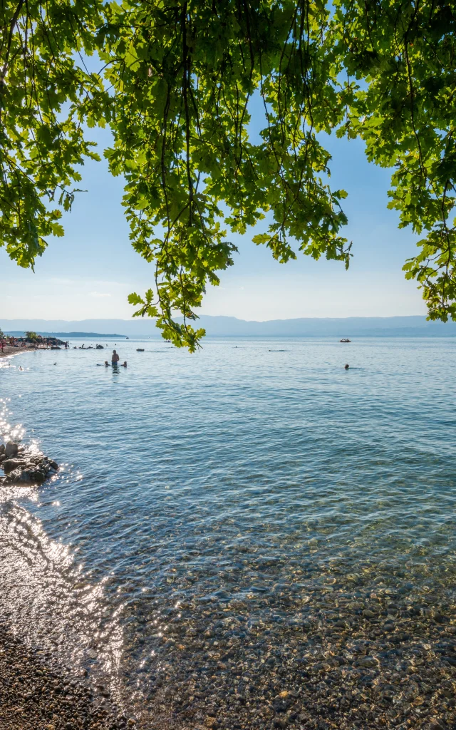 Plage Chantrell sur le lac Léman