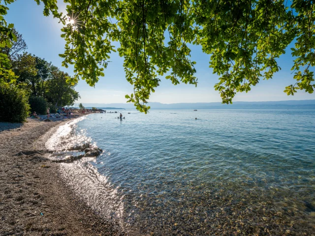 Plage Chantrell sur le lac Léman