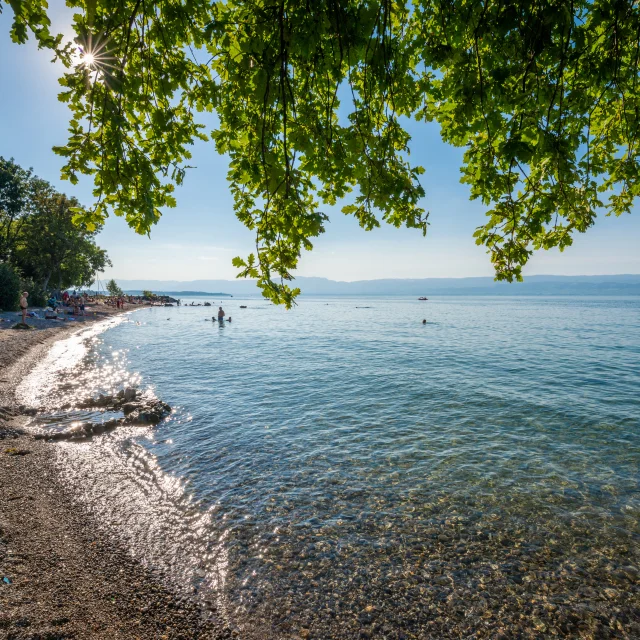 Plage Chantrell sur le lac Léman
