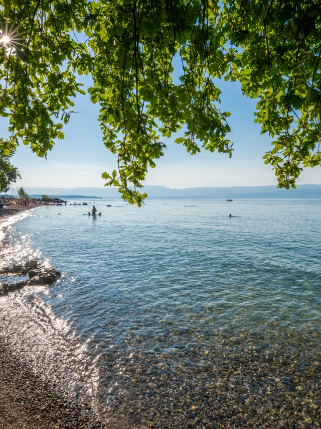 Plage Chantrell sur le lac Léman