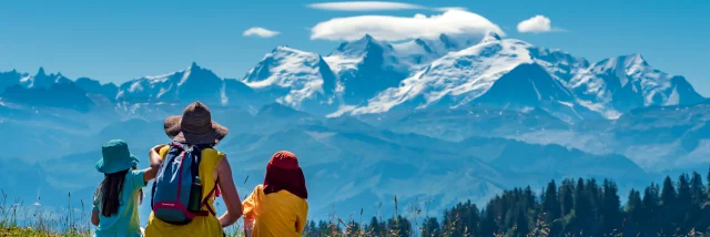 Randonnée à Praz-de-Lys Sommand vue sur le Mont-Blanc