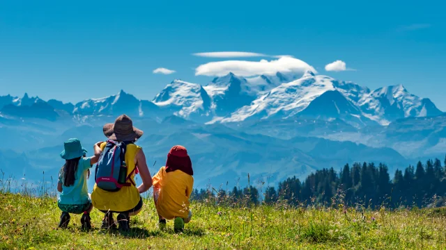 Randonnée à Praz-de-Lys Sommand vue sur le Mont-Blanc