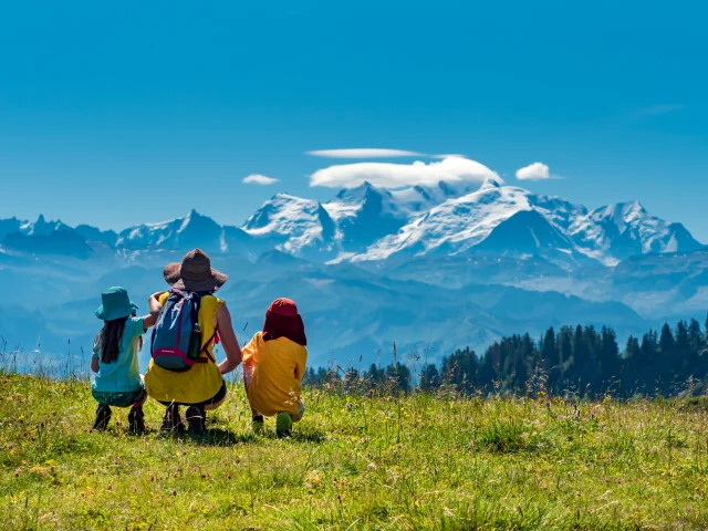 Randonnée à Praz-de-Lys Sommand vue sur le Mont-Blanc