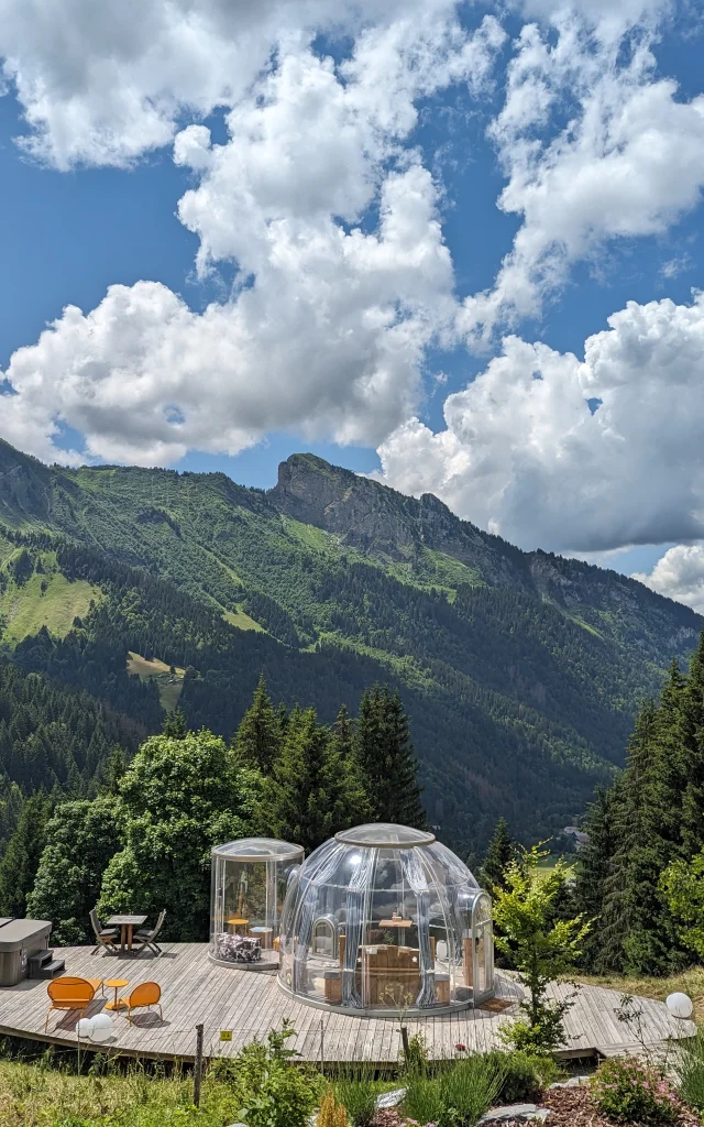 Hébergement bulles des mines d'or Morzine
