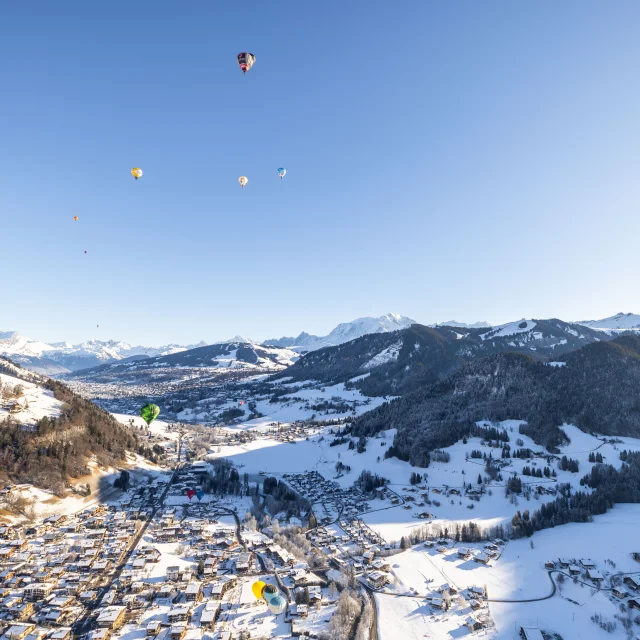 Montgolfière paysage Praz sur Arly