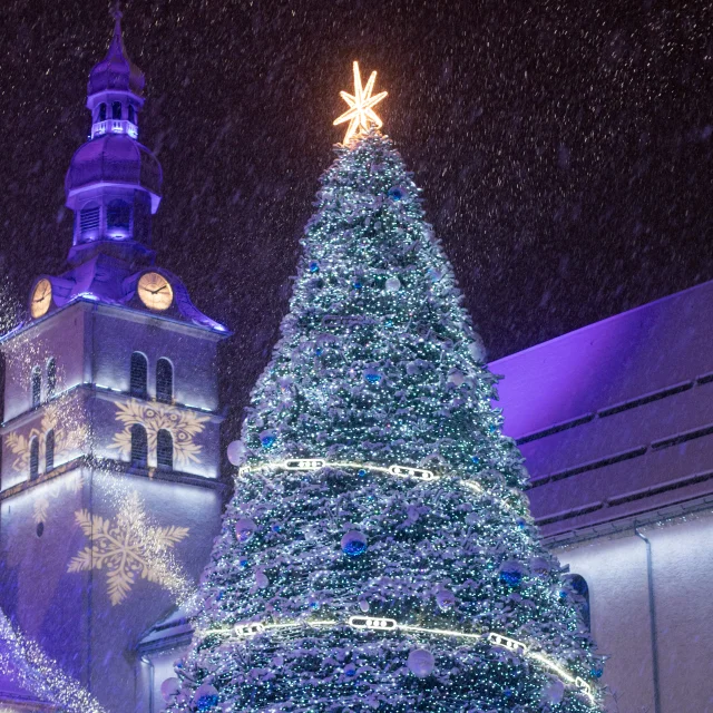 Illumination sapin Megève