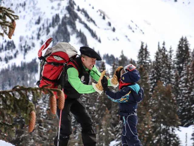 Raquettes à Praz de Lys Sommand