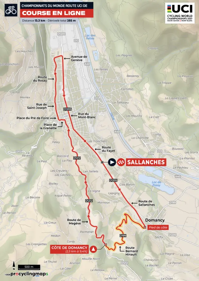 Trace Du Parcours Route Championnats Du Monde De Cyclisme Uci 2027