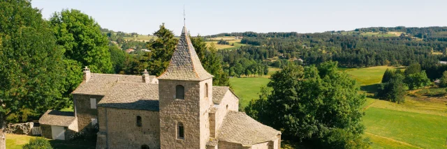 Saint-Voy church from the air