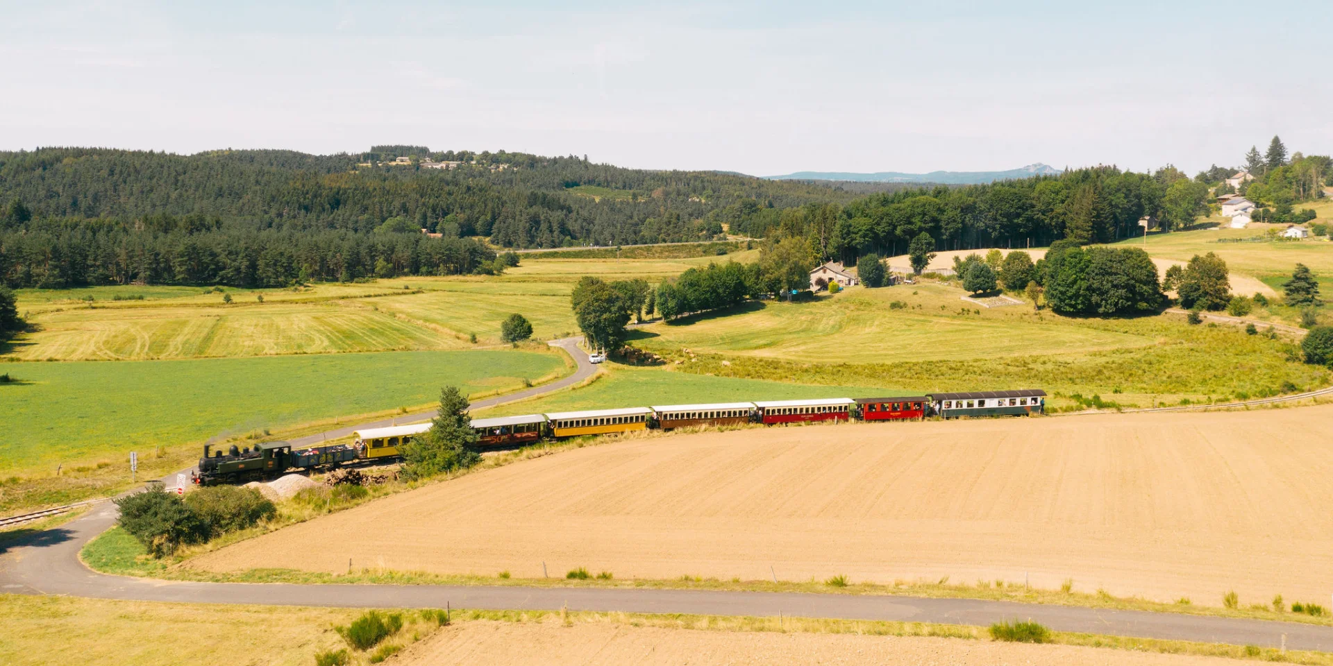 Drone view of the Velay Express