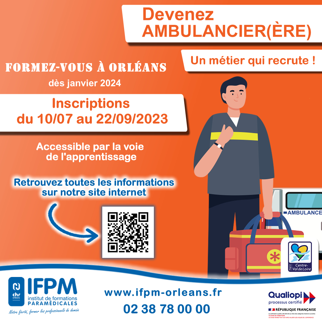Devenez Ambulancier avec l'IFPM d'Orléans