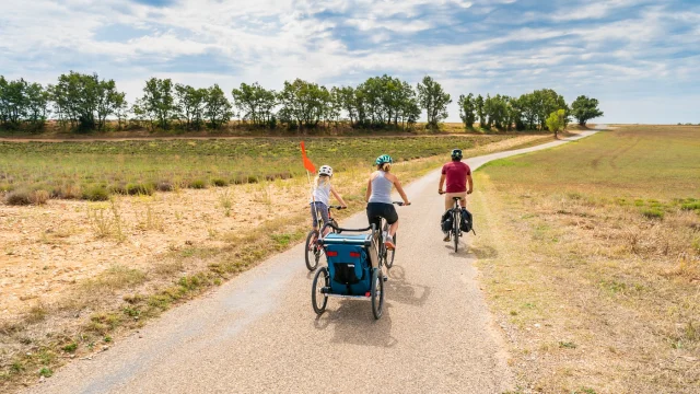 Vélo En Balade En Famille sur le Plateau De Valensole