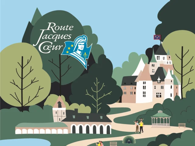Dépliant Carte Route Jacques Cœur｜Aude Bernardet