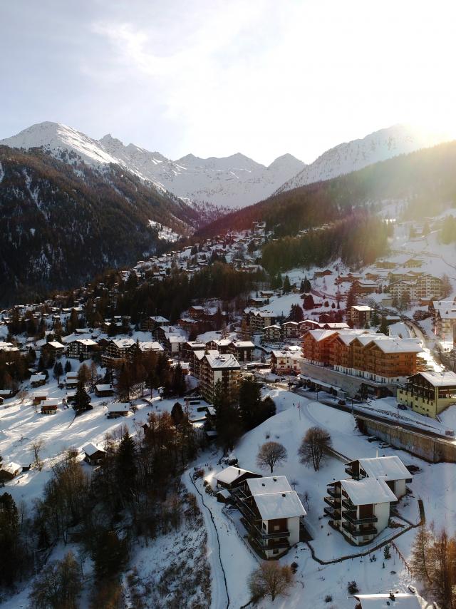Vue aérienne de La Tzoumaz