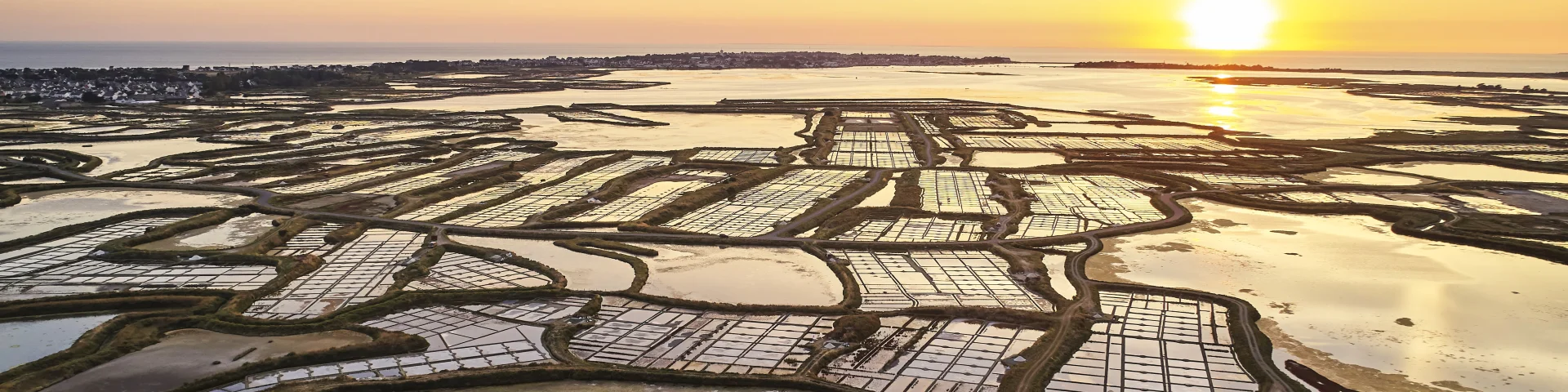 Marais salants de Guérande - Coucher de soleil