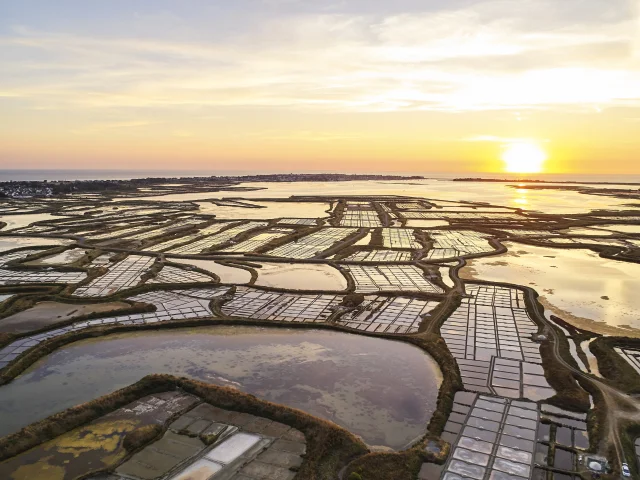Marais salants de Guérande - Coucher de soleil