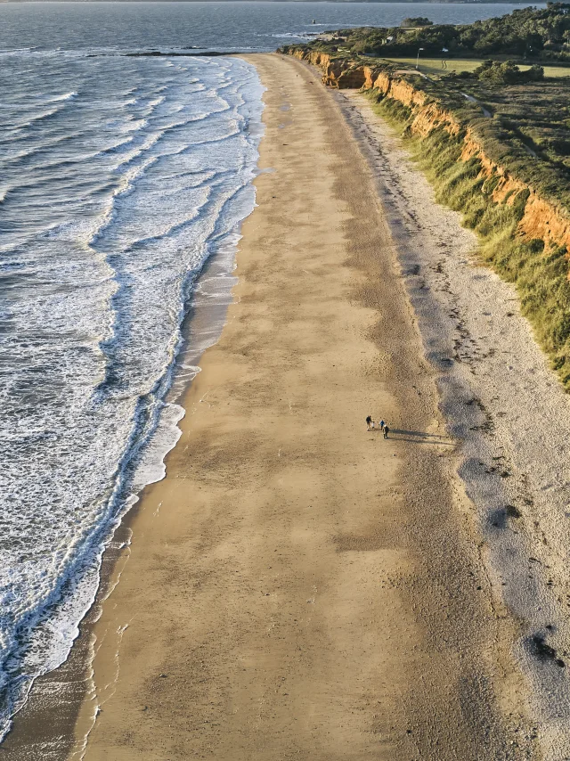 Pénestin - Plage de la mine d'or vue aérienne