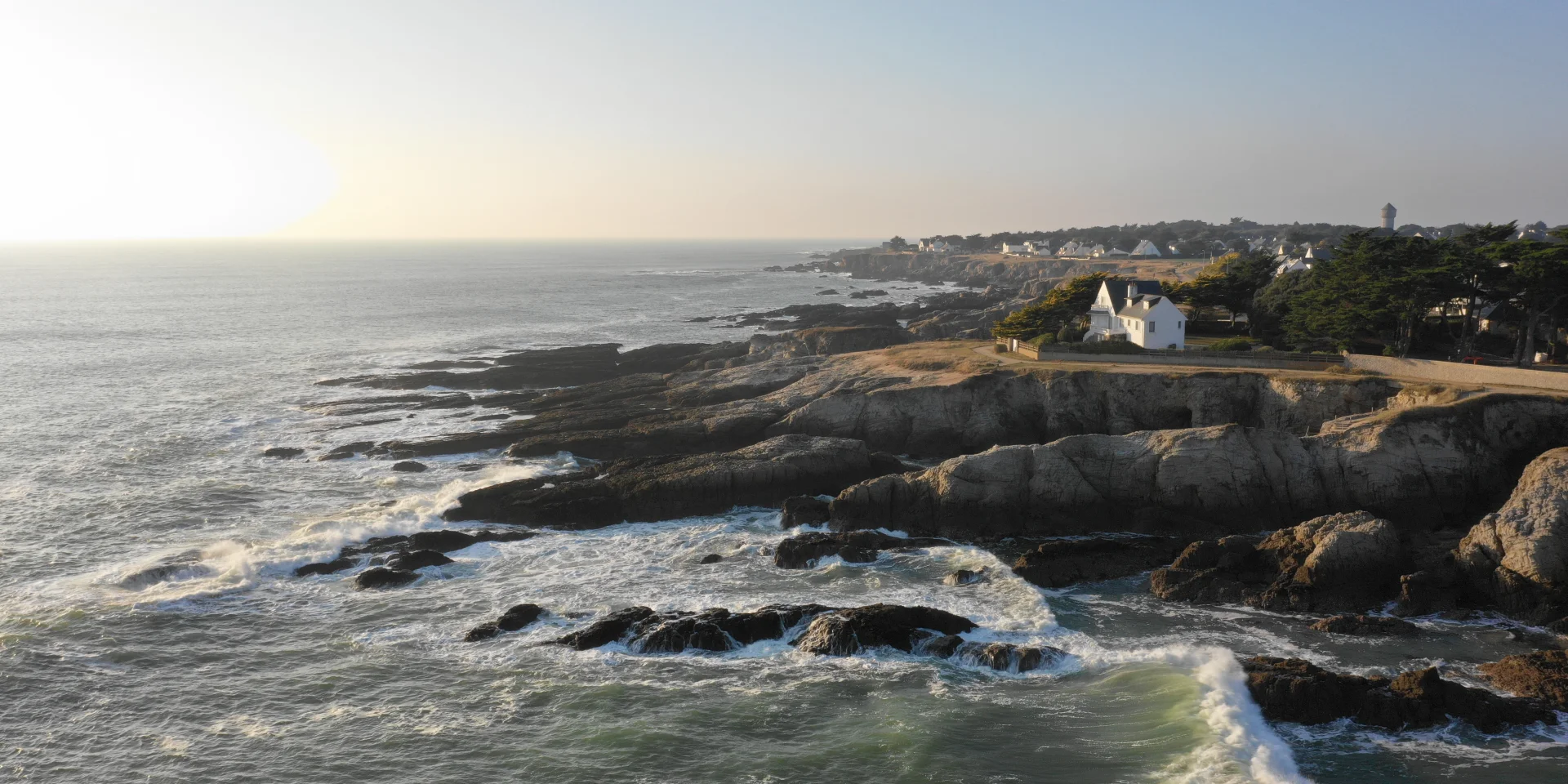 Vue aérienne de la Pointe de Penchâteau au Pouliguen
