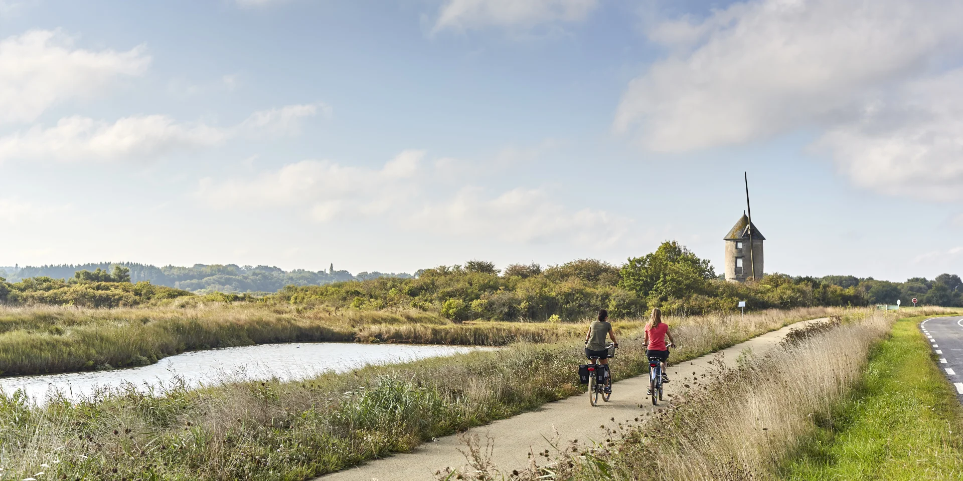 Vélocéan dans les marais du Mès - Saint-Molf