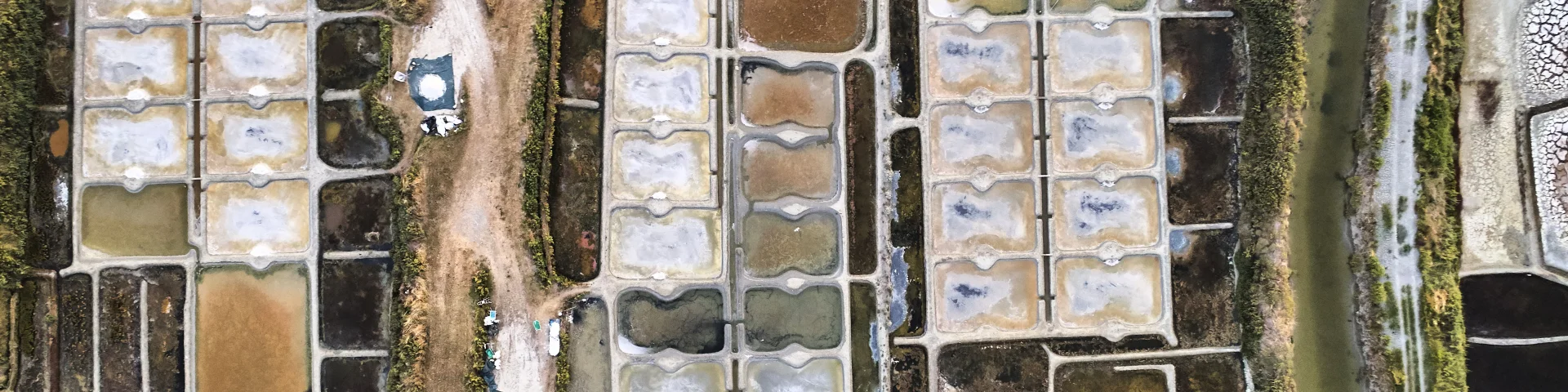 Vue aérienne des marais salants - Guérande