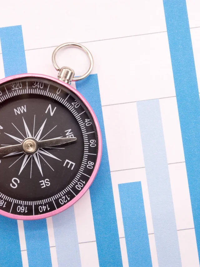 Vue D Angle Eleve Du Signe De Fleche Sur feuilles statistiques