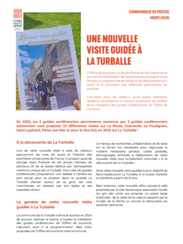Cp Visite Guidee La Turballe Mars 2025