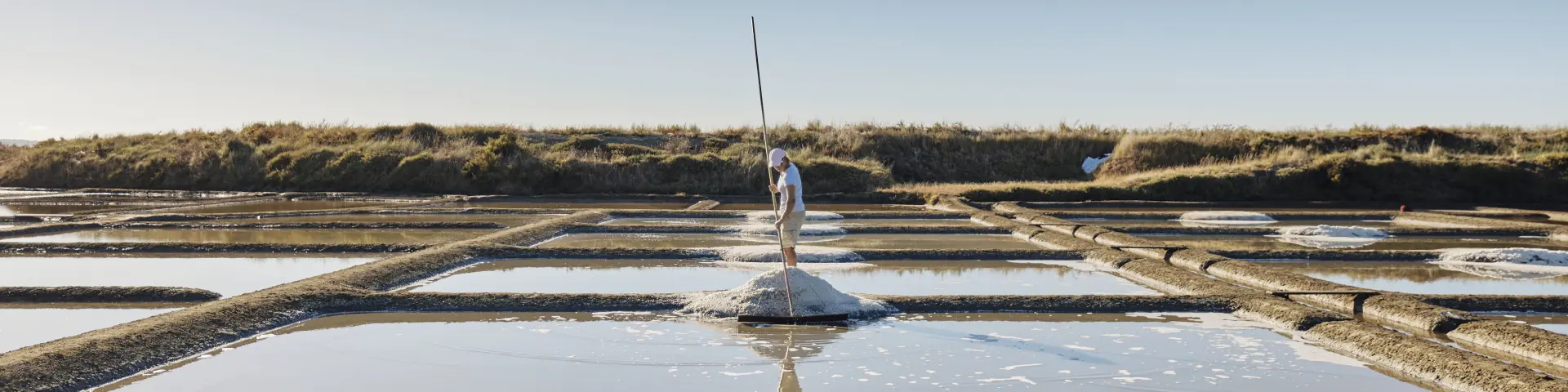 Photo d'une paludière dans les marais salants de Guérande