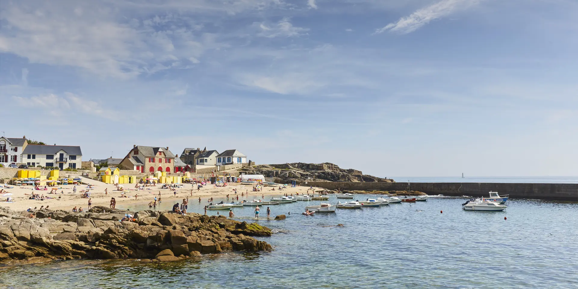 Vue sur la plage St Michel à Batz-sur-Mer