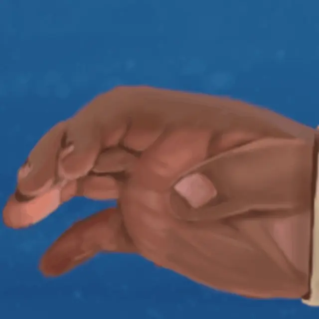 Illustration d'une main de jeune fille